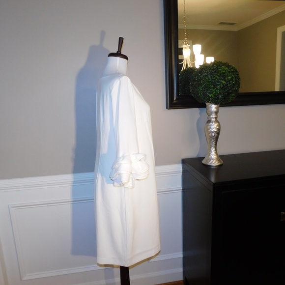 Ivory Ruffle Cuff Dress - 12 - BRAND NEW - Picture 3 of 6